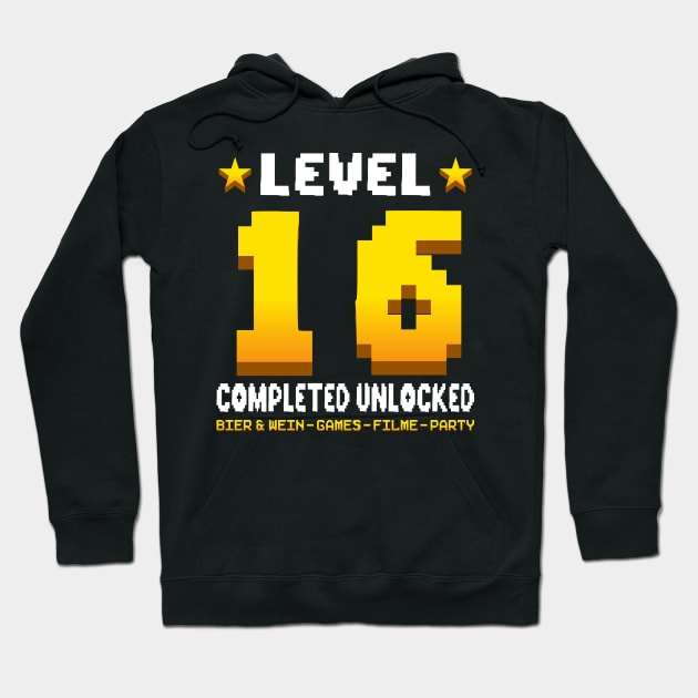 Gamer 16th birthday retro gaming t-shirt Hoodie by QQdesigns